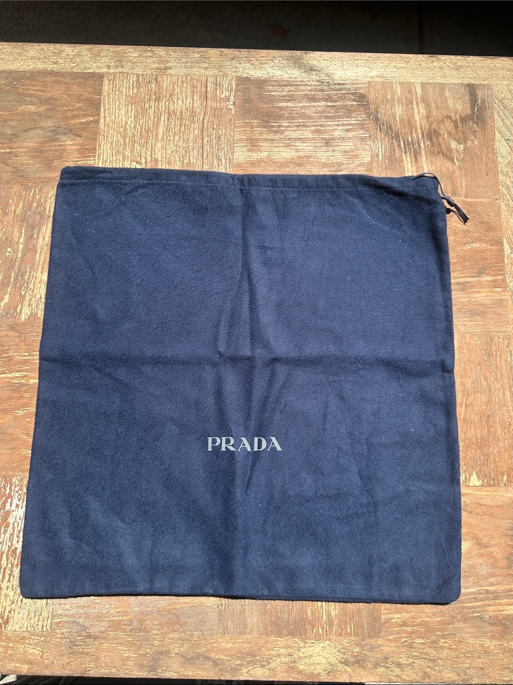 Prada Navy Drawstring Dust Bag for Men